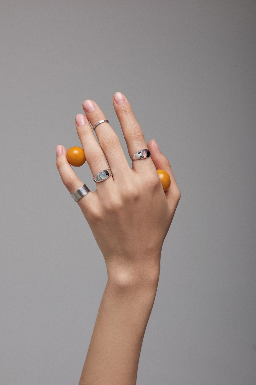 Кольцо Crystal EYE с розовым агатом