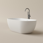 Акриловая ванна Sancos Leaf 1700x800x580 мм, отдельностоящая, овальная, с каркасом, со сливом-переливом, донным клапаном "сlick-сlack", цвет белый, арт. FB20