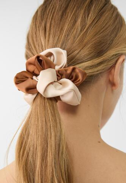 STRADIVARIUS Набор из 3 резинок для волос, коричневый