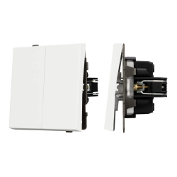 Механизм выключателя двухклавишный проходной SWT-TENDO-MKP2-SFPL-WH (230V, 10A) (Arlight, -) 054556