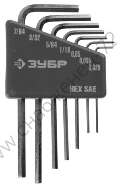 ЗУБР 7 шт, Набор мини имбусовых ключей (27475-H7)