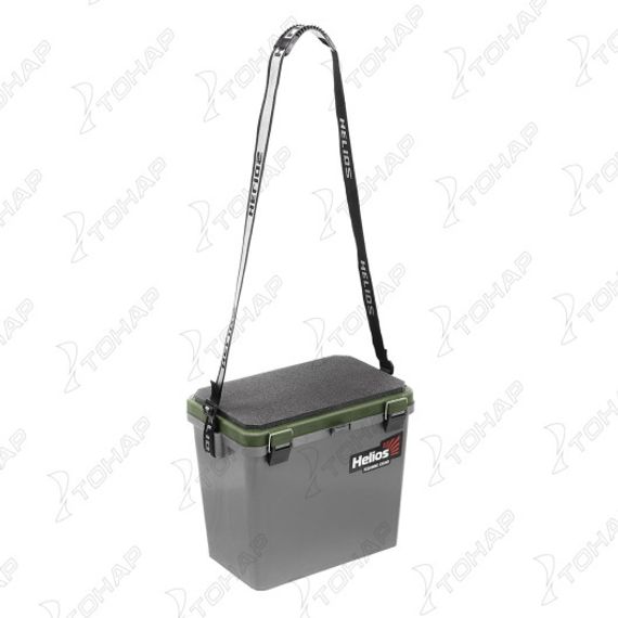 Ящик рыболовный зимний односекционный серый/хаки (HS-IB-19-GH-1) Helios