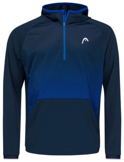 Кофта для мальчика теннисная Head TOPSPIN Hoodie B - royal blue/print vision