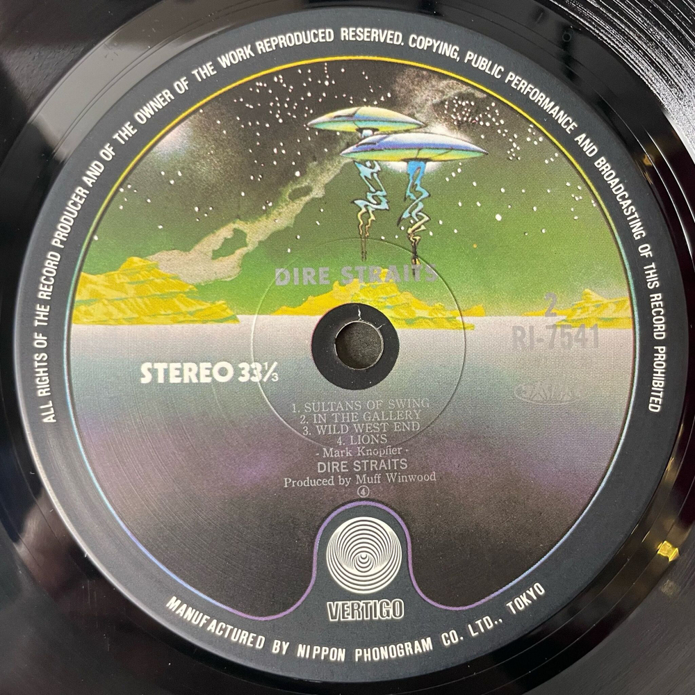 Винтажная виниловая пластинка LP Dire Straits (Japan 1978) (No Obi) Wild West End