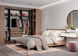 МС Роза Кровать 1600 Орех Франклин/Пудра Скин, ДСВ Мебель