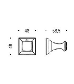 Крючок Colombo Portofino  CD97, хром схема