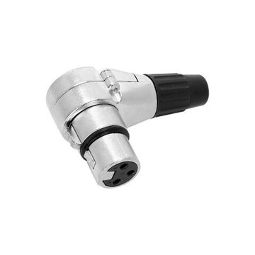 Adam Hall K4CXF3A - разъем XLR (F), 3-pin, угловой, металлический