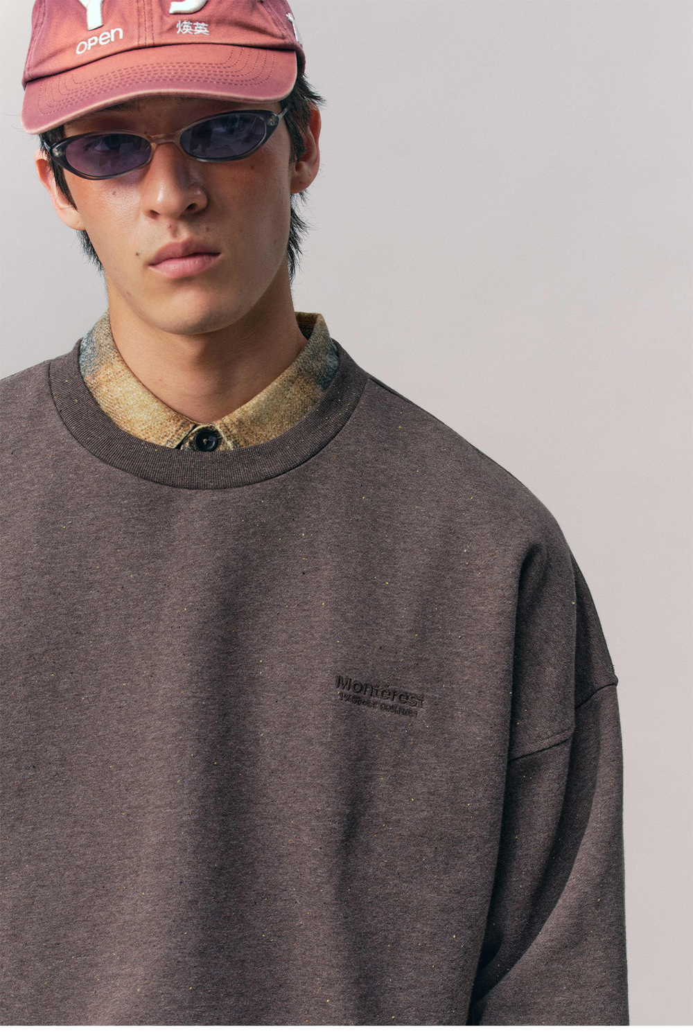 Свитшот Nothomme Monterest Retro Mountain-Inspired Speckled Fleece Crewneck Sweatshirt