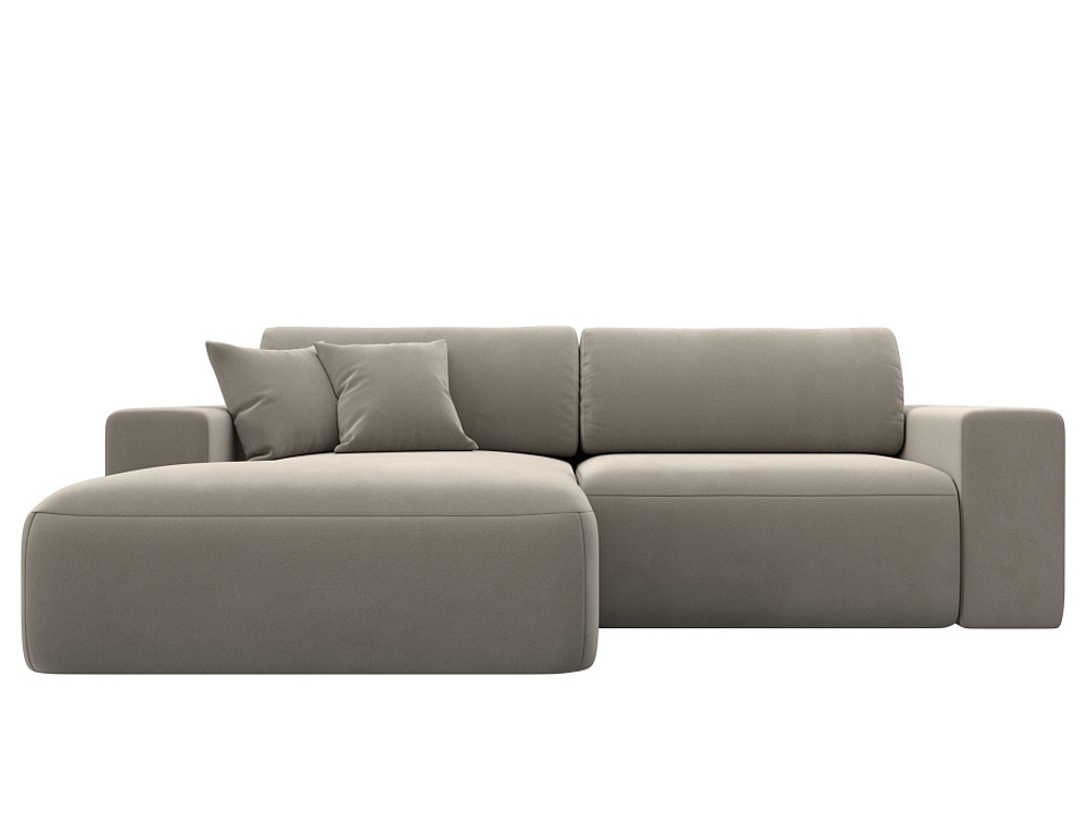 Диван угловой Лига-036 НПБ Классик левый угол МИКРОВЕЛЬВЕТ Бежевый