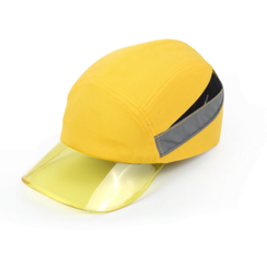 Защитная каскетка Росомз Стальной Барс (козырек ПВХ, прозрачно-серый, 65 мм), желтая, арт. 92315