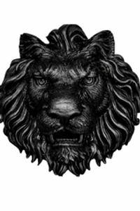 Кованый элемент Лев литой, черный 45х42 (15 см), вес 7 кг. Ручная работа