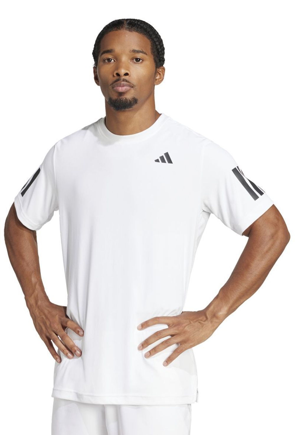Теннисная футболка Adidas Club Tennis Climacool 3-Stripes - White