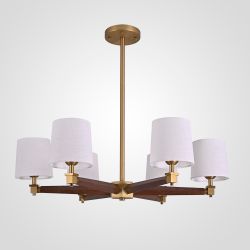 Люстра На Штанге Jorgenson D85 White/Dark Wood By Imperiumloft