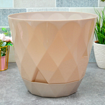 Горшок цветочный Laurel 9,3л d277мм с поддоном (бежевый)