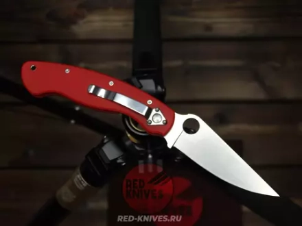 (Реплика Spyderco Military) Складной нож Steelclaw Боец-3 , красная рукоять - сталь D2