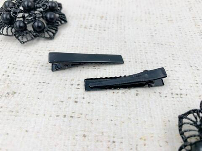 Основа для заколки Крокодил, р. 5,5х0,7 см, чёрный