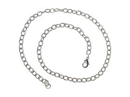"Глинтвейн" цепь в серебряном покрытии из коллекции "Бар" от Jenavi с замком карабин