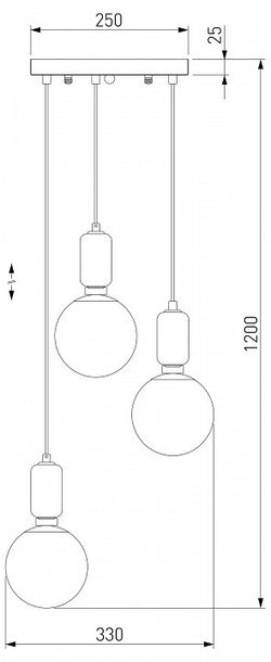 Подвесной светильник Eurosvet Bubble 50151/3 черный жемчуг