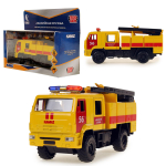 Модель ин. мет. "Камаз-43502 Аварийная служба" 15см, двер, подв дет, коробка (Технопарк)