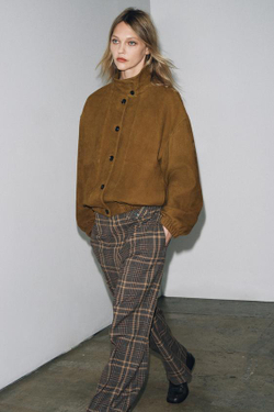 ZARA УКОРОЧЕННЫЕ БРЮКИ В КЛЕТКУ — ZW COLLECTION, РАЗНОЦВЕТНЫЙ