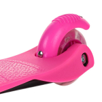 Самокат трехколесный, колеса PVC со светом 110мм, розовый, размер 52х10,5см, ручка металл.съемная
