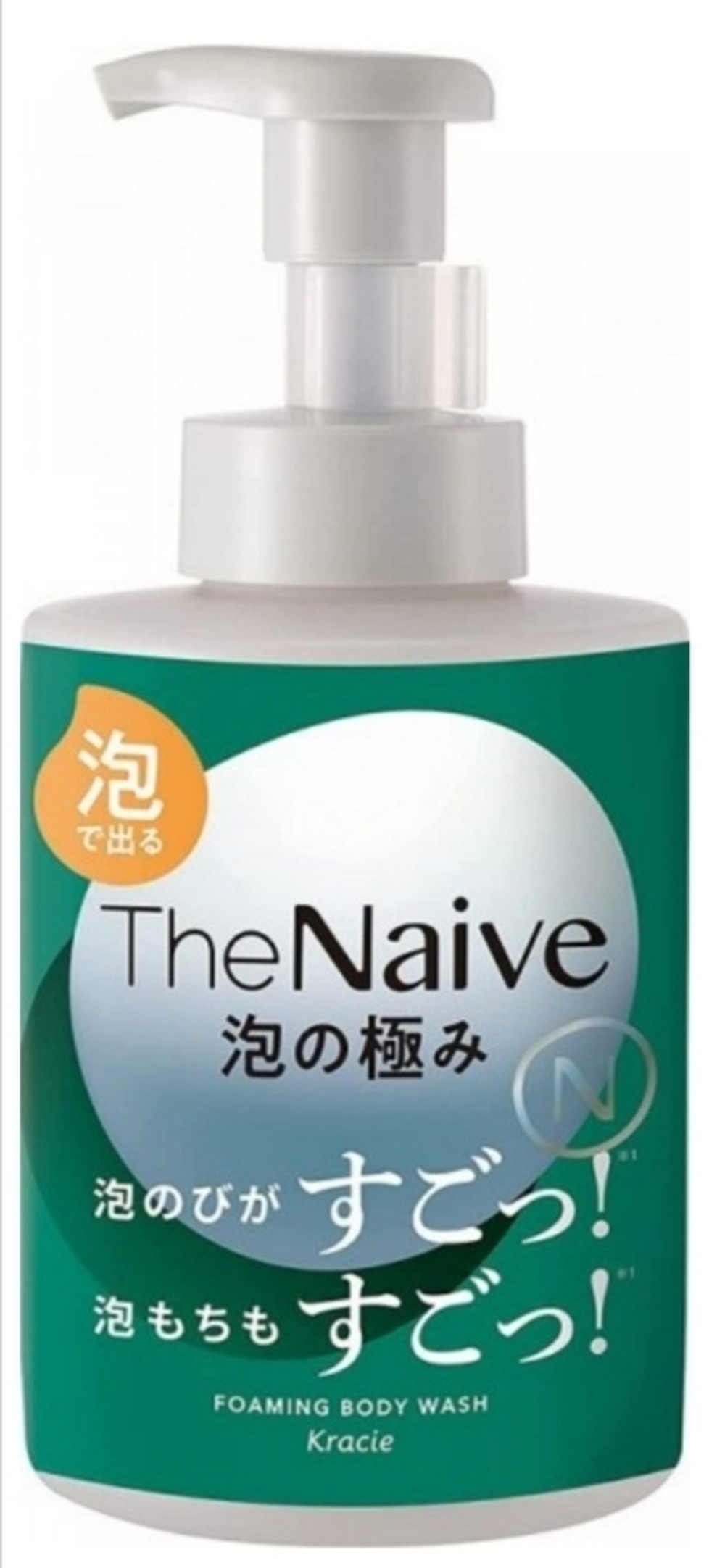 KRACIE The Naive Foamong Body Wash - пенное мыло для всей семьи с растительными компонентами