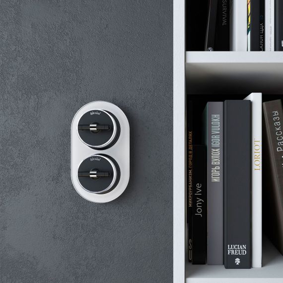 Переключатель-выключатель Werkel Vintage черный матовый/хром W5812051 4690389174032