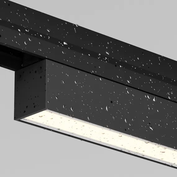 Уличный трековый светильник Базис / Basis Exility IP 3000К 24Вт 120° черный Outdoor o-tr02-1-s-24wb3k