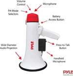 Мегафон PYLE PMP40 (40W, сирена, на батар. 6шт x ‘D’)