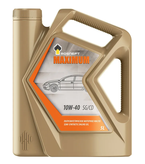 Моторное масло Rosneft Maximum 10W-40, SG/CD, полусинтетическое, 5 л