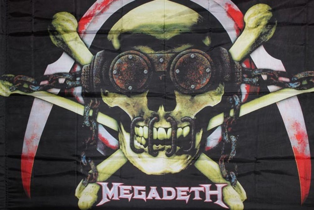 Флаг Megadeth череп