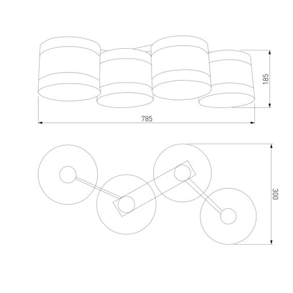 Потолочная люстра TK Lighting 854 Tago White