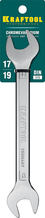 KRAFTOOL 17 х 19 мм, рожковый гаечный ключ (27033-17-19)