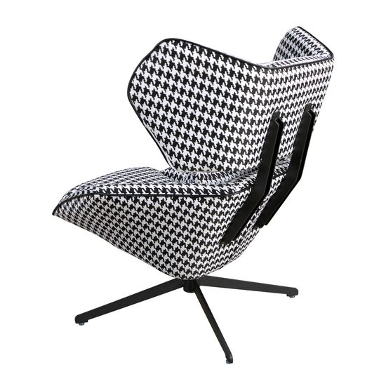 Вращающееся кресло 5142 из ткани черного и белого цвета Испания 