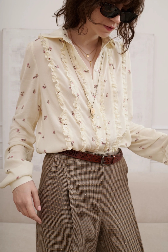 Брюки прямые, разноцветный