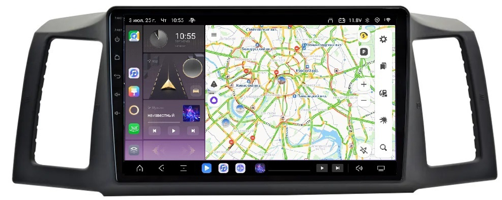 Магнитола для Jeep Grand Cherokee 2004-2007 - Kuberg QLed, Android 13, TS20, CarPlay, SIM-слот