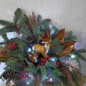 Новогодняя композиция "На прогулке"