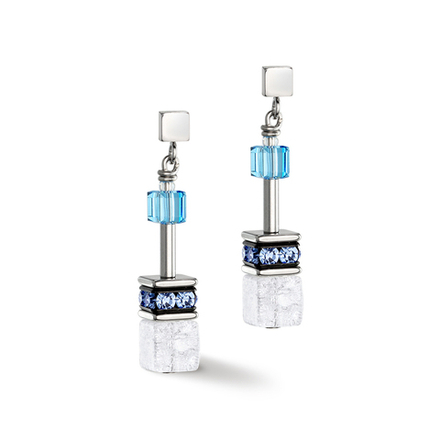 Серьги Coeur de Lion Blue-White 3018/21-0714