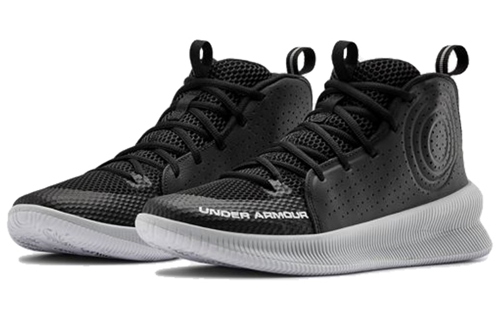 Under Armour Jet comfortable and versatile shock absorption non-slip high-top actual combat basketball shoes men's black