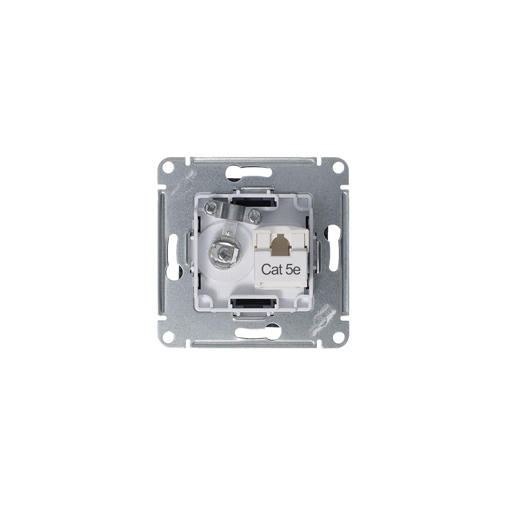 ATLASDESIGN РОЗЕТКА двойная ТВ + компьютерная RJ45, кат. 5Е, ГРИФЕЛЬ