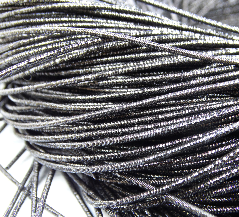КЯ015НН1 Трунцал (канитель) металлизированный, цвет: черный, размер: 1 мм, 5 гр.