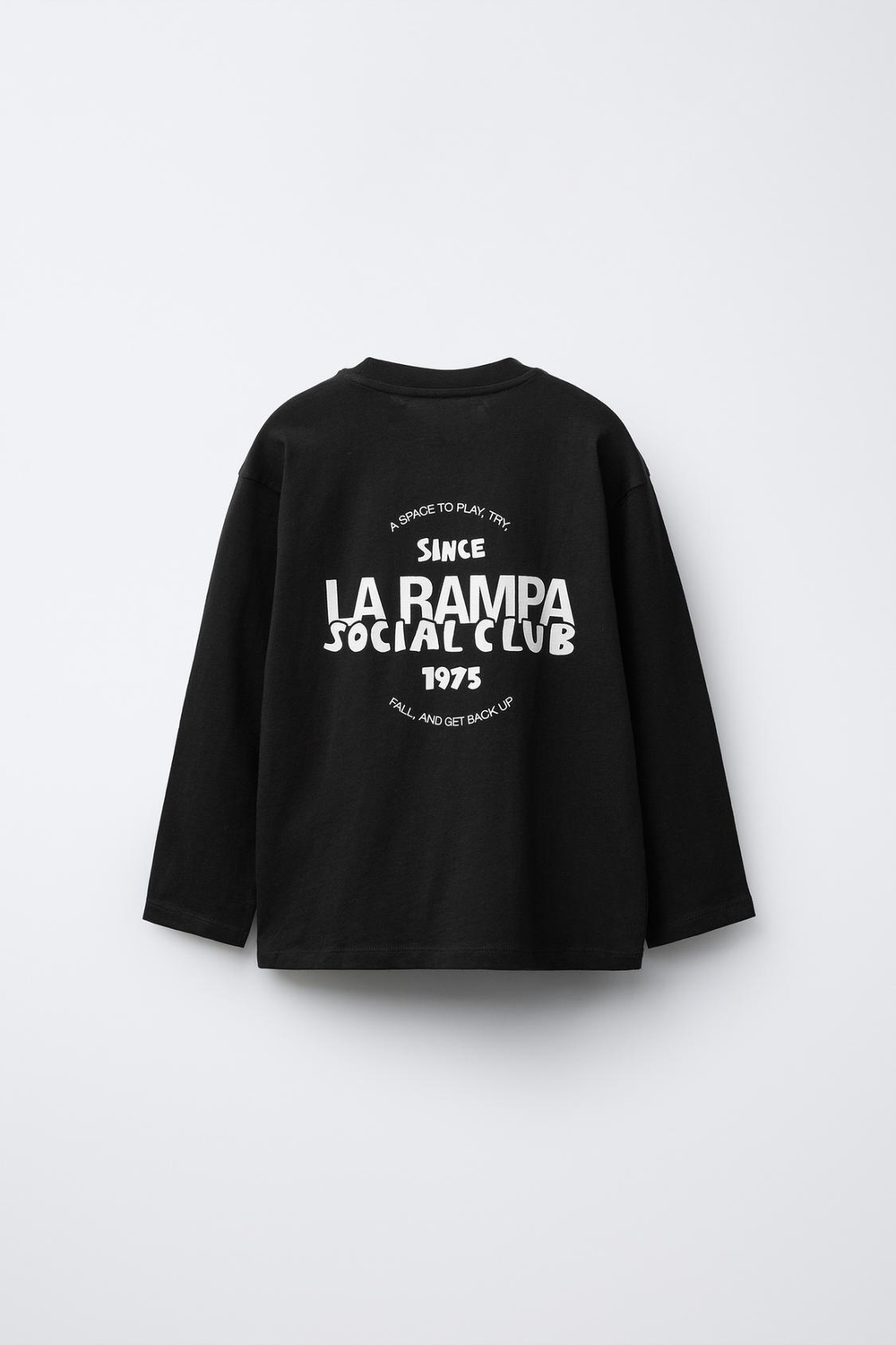 ZARA ЛОНГСЛИВ С ПРИНТОМ, ЧЕРНЫЙ