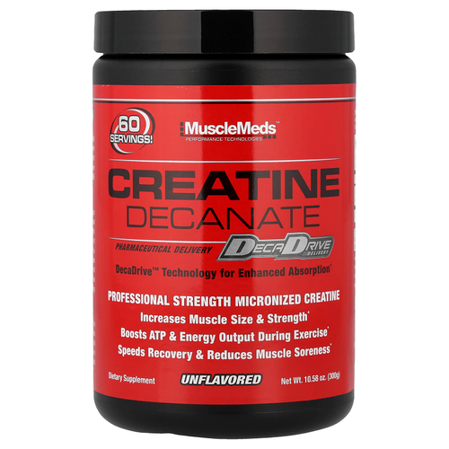 MuscleMeds, Деканат креатина, без добавок, 300 г (10,58 унции)