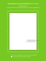 Натяжные потолки 2 м2, 3.2 м2, 2.6 м2, 0.7 м2, 19.2 м2