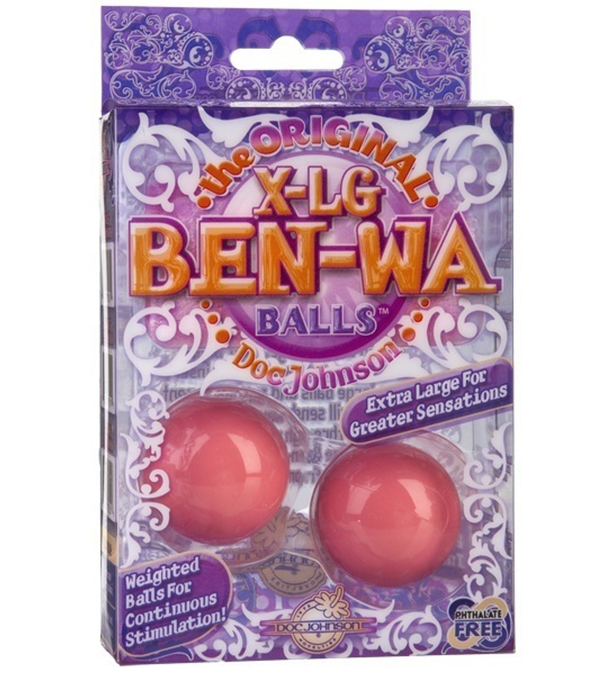 Розовые вагинальные шарики X-LARGE BEN-WA