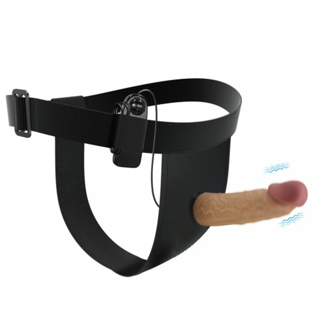 Страпон Draven с вибрацией (17,5*3,7 см)