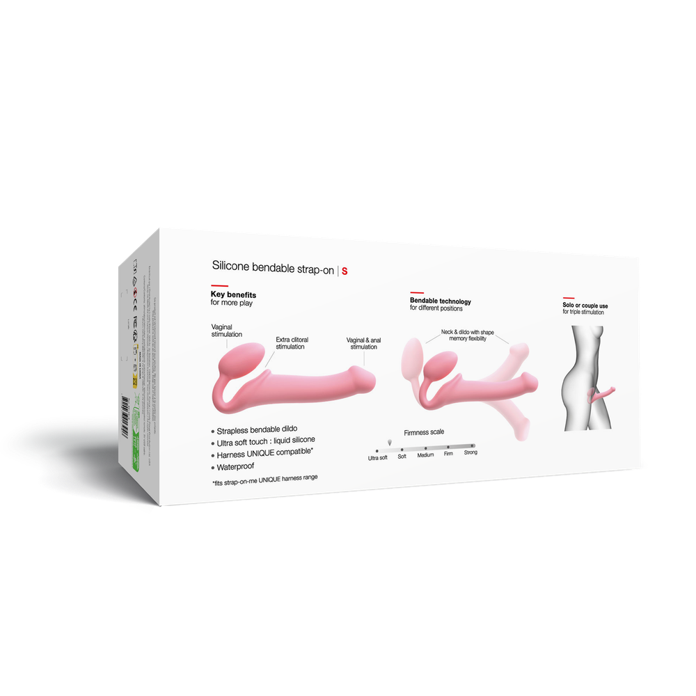 Гибкий страпон Strap-on-me Semi-Realiste BENDABLE ROSE, S