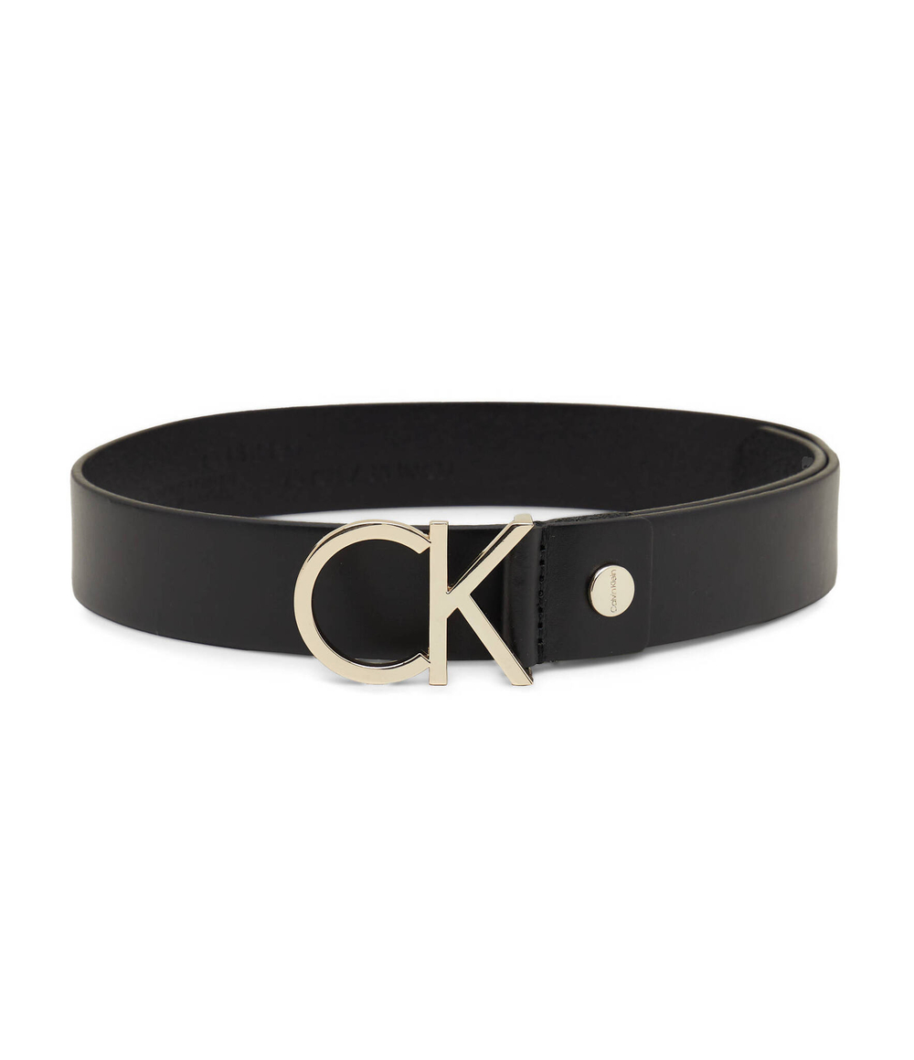 кожаный ремень logo Calvin Klein - черный(K60K602141)