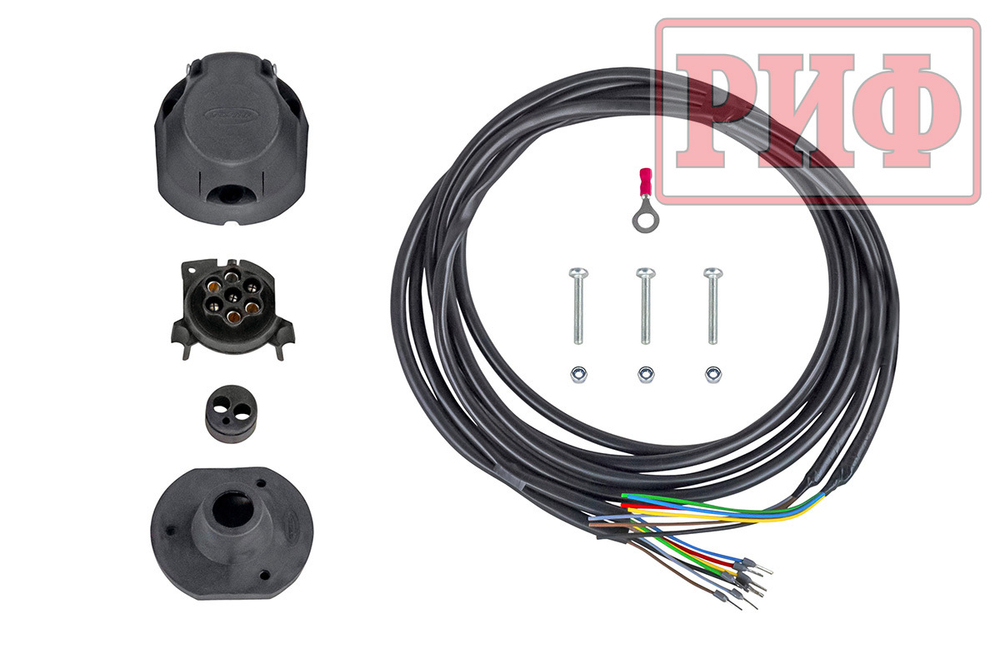 Бампер задний силовой/защита штатного бампера РИФ Toyota Land Cruiser 200 2007-2015 c квадратом под фаркоп, стандарт