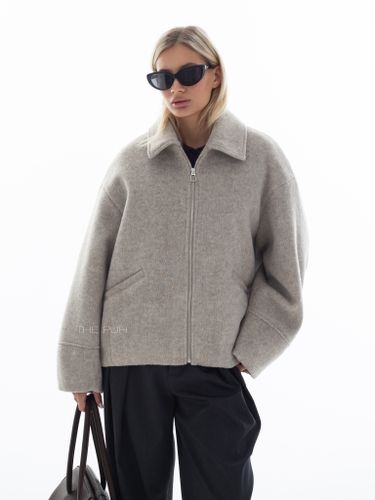 Шерстяная куртка на молнии в цвете капучино